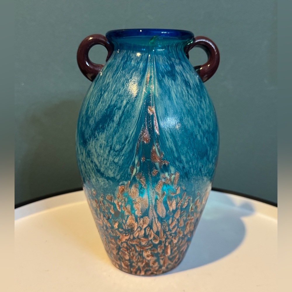 Dale Tiffany Favrile Studio Art Glass Amphora Vase